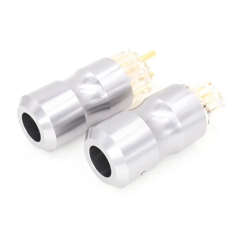 24K Vergoldeter Europäischer Standard-Netzstecker für Audio-HIFI-Geräte mit Europäischer Weiblicher Stromversorgungssteckdose – Detail 1