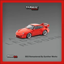 TW In Stock 1:64 993 Remastered By Gunther Werks Red Diecast Diorama Car Model Collection Miniature Toys Tarmac Works