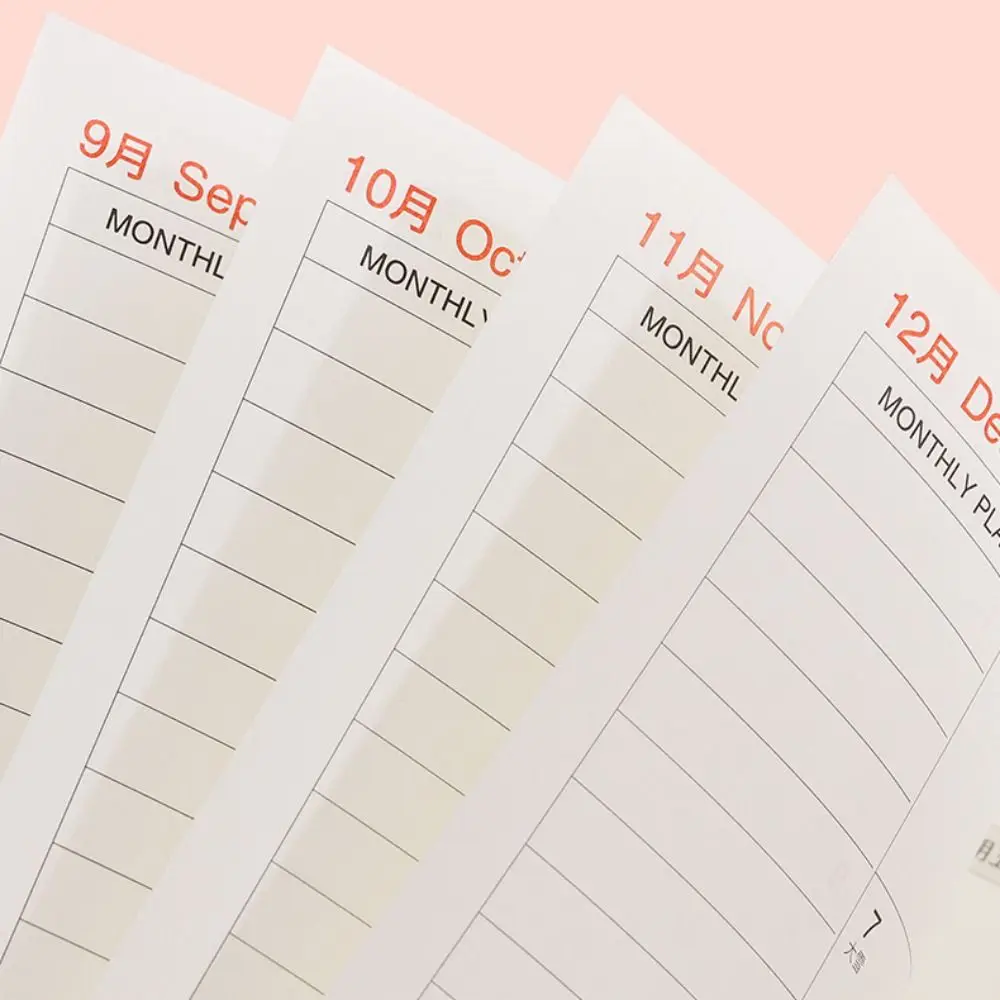 A4 A5 2026 Schedules Notebook Work Efficiency 24 Sheets Agenda Planner Life Check-in Learning Plan 2026 Calendar Planner School