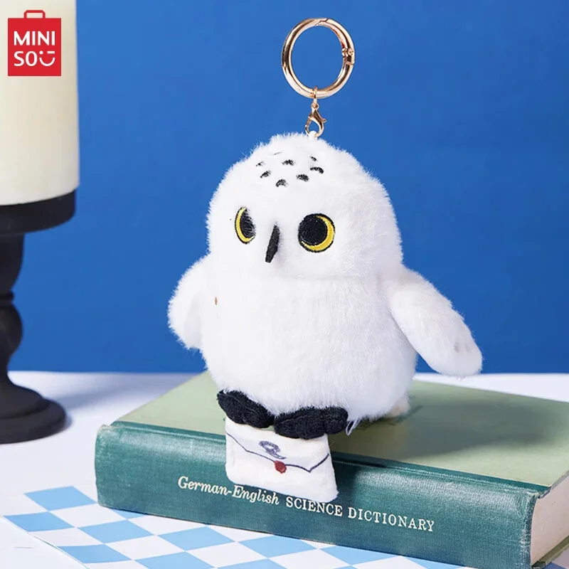 MINISO Harry James Potter Series-Hedwig Plush Pendant Backpack Decoration Pendant Cartoon Keychain Children's Toy Christmas Gift