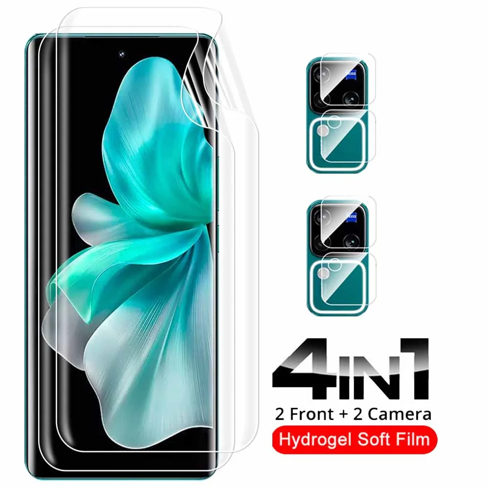 4in1 Hydrogel Film Screen Protector For vivo V30 Pro 5G Camera Lens Protection Film On For Vivo V30 Pro V 30 Pro V30Pro 5G 2024