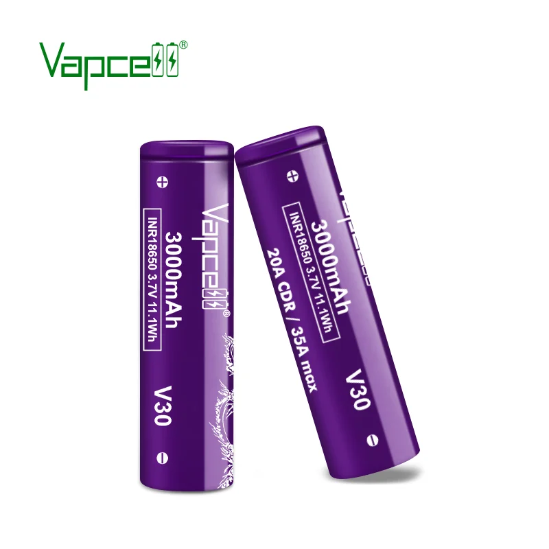 1-8pcs Original Vapcell V30 INR 18650 3000mAh 20/35A Battery High Discharge Rechargeable 18650 Lithium ion cell For BOXMOD