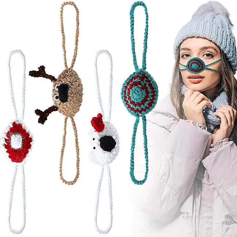 

Nose Warmer Cover handmade Knitted Christmas Outdoor Skiing Warmth A Antifreeze Nasal Protector Guard Nose Warmer Shield