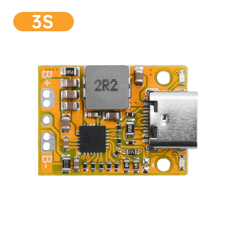 2/3S 3.7V Lithium Battery Charging Protection Board Type-C Interface Support QC Fast Charging with Charging Indicator Light