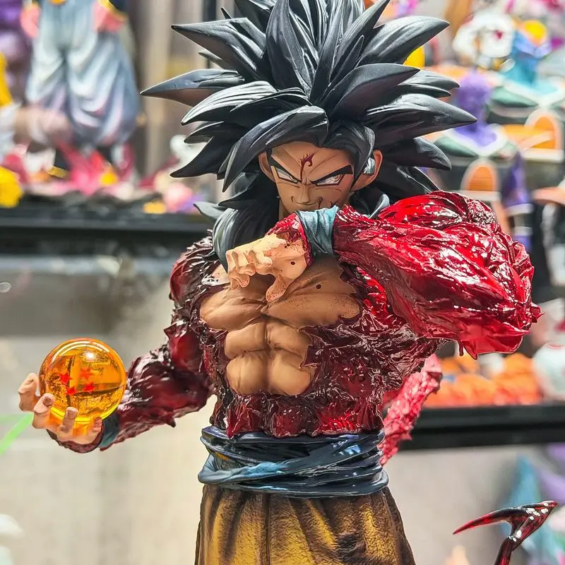 Heiße 33cm Dragon Ball Super Saiyan 4 5 Goku GK Figur PVC Sammlermodell Anime Statue Desktop-Dekoration Geschenk für Sammler