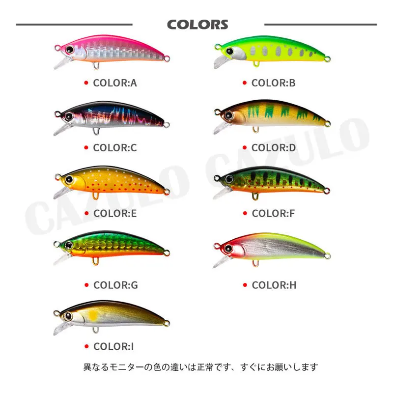 2022เหยื่อปลาซิว50มม.5กรัม Sinking Mino Full น้ำ Pesca Accesorie Mar ปลากะพง Leurre Carnassier Iscas Artificiais Tackle
