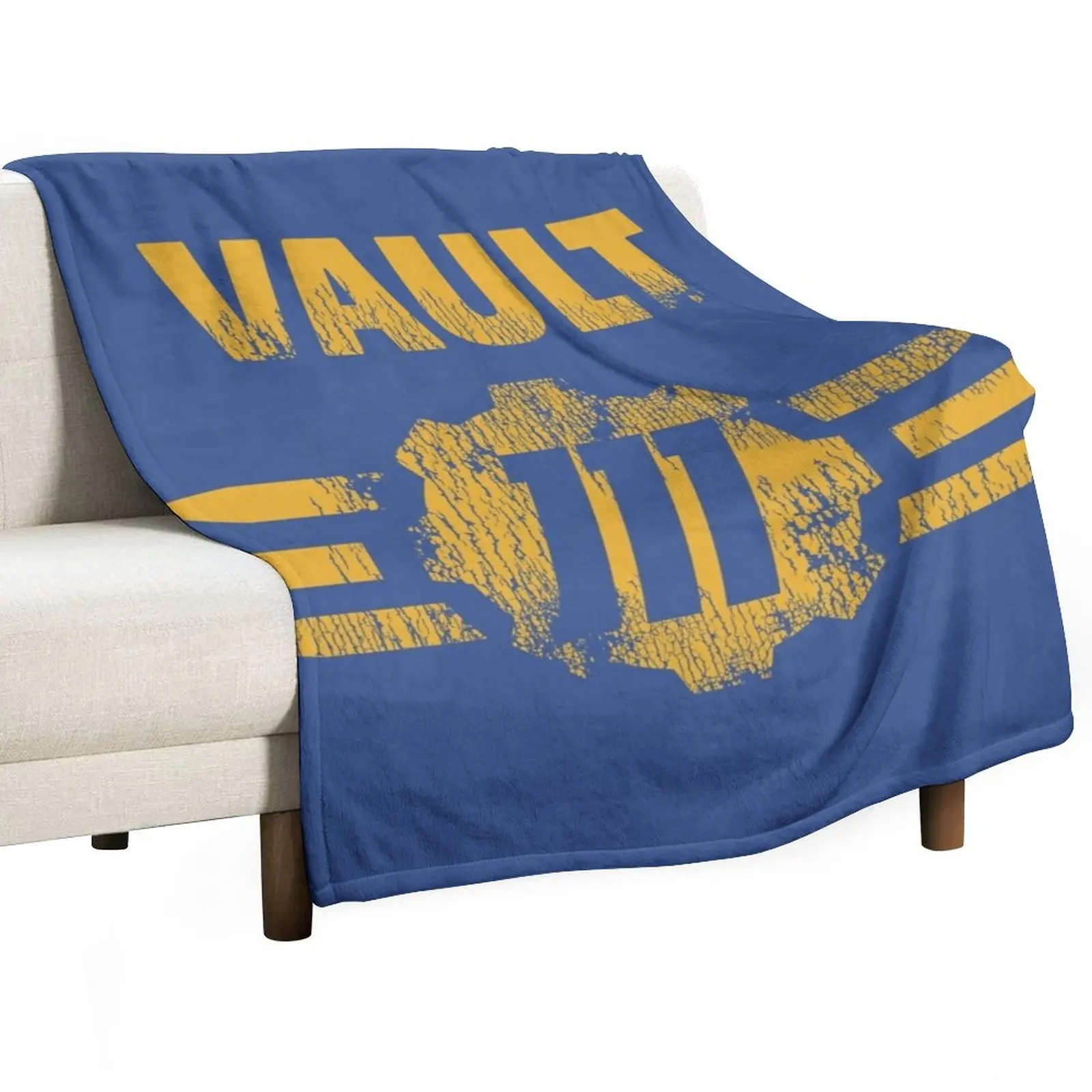 

Worn Vault 111 Logo Throw Blanket Single Blanket blankets and throws Tourist Blanket