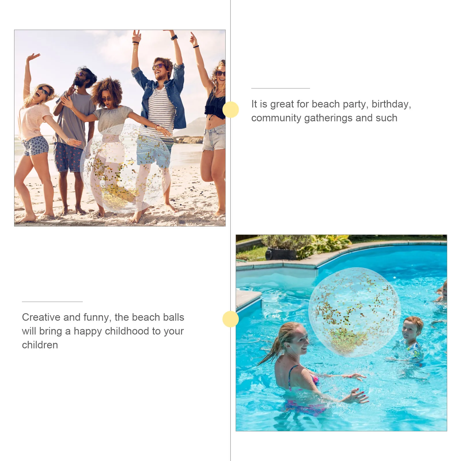 3 peças bola de praia brinquedo de PVC requintado interessante inflável lindo brinquedo ao ar livre