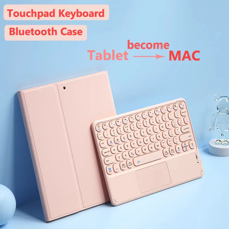 Teclado bluetooth para realme pad 2 lite 2024 pad 10.4 2 11.5 Polegada para realme pad x 10.95 touchpad teclado sem fio capa de couro