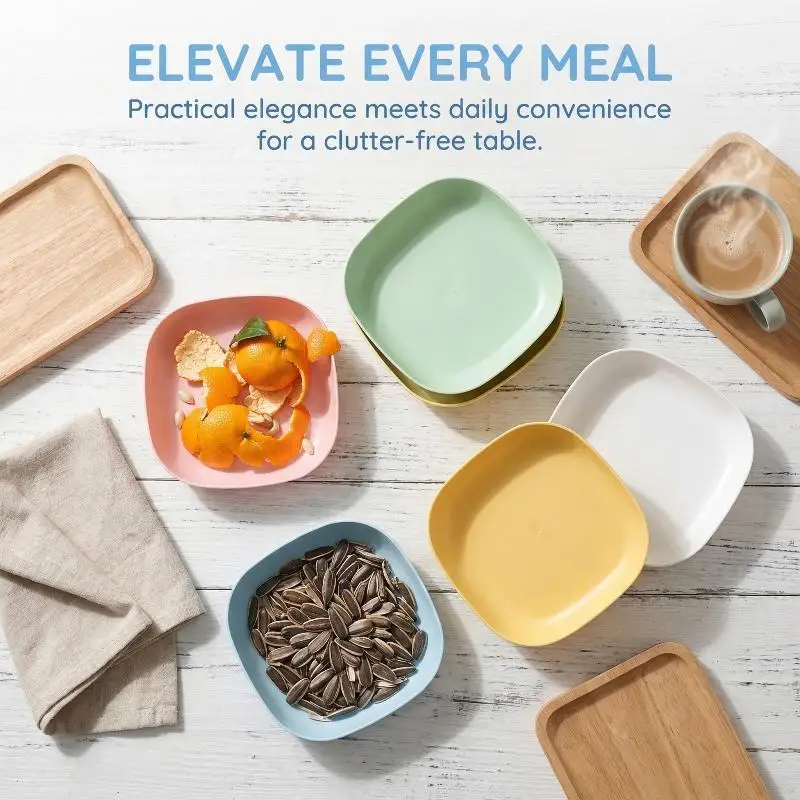 10PCS Reusable Fruit Plate Set Washable Multifunctional Snack Dishes for Home Kitchen Restaurant Party and Outdoor Picnics