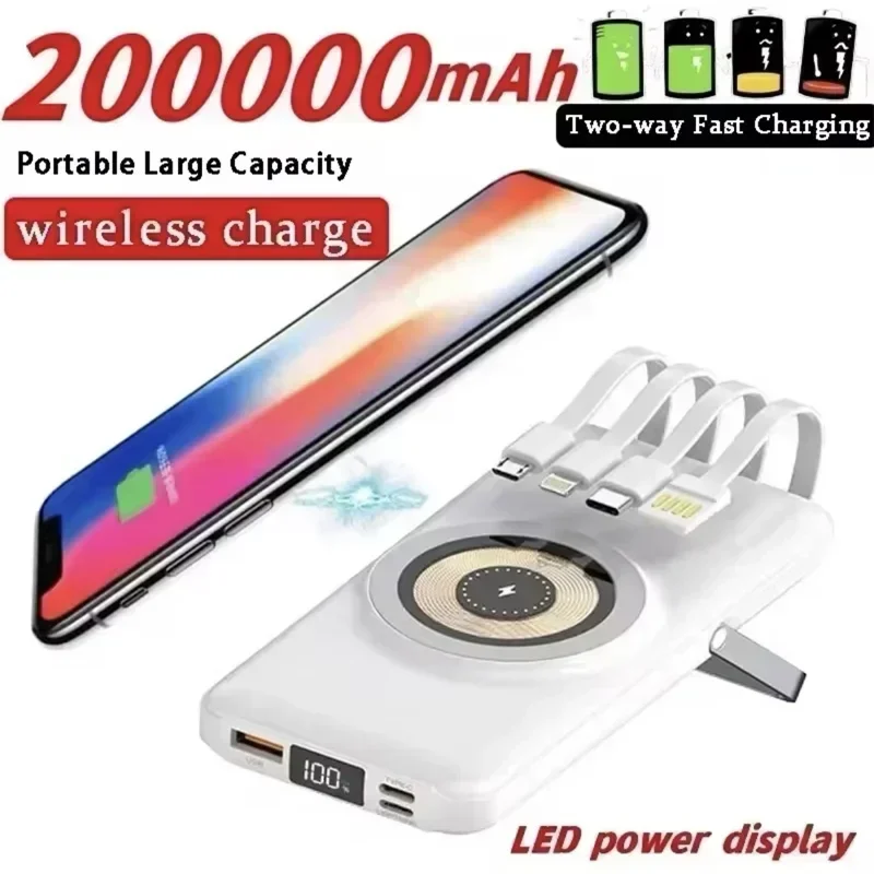 Power Bank Magnetic Foldable Compact Power Bank Portable Charger Fast Charging Large-Capacity Wireless Power Bank For Phone