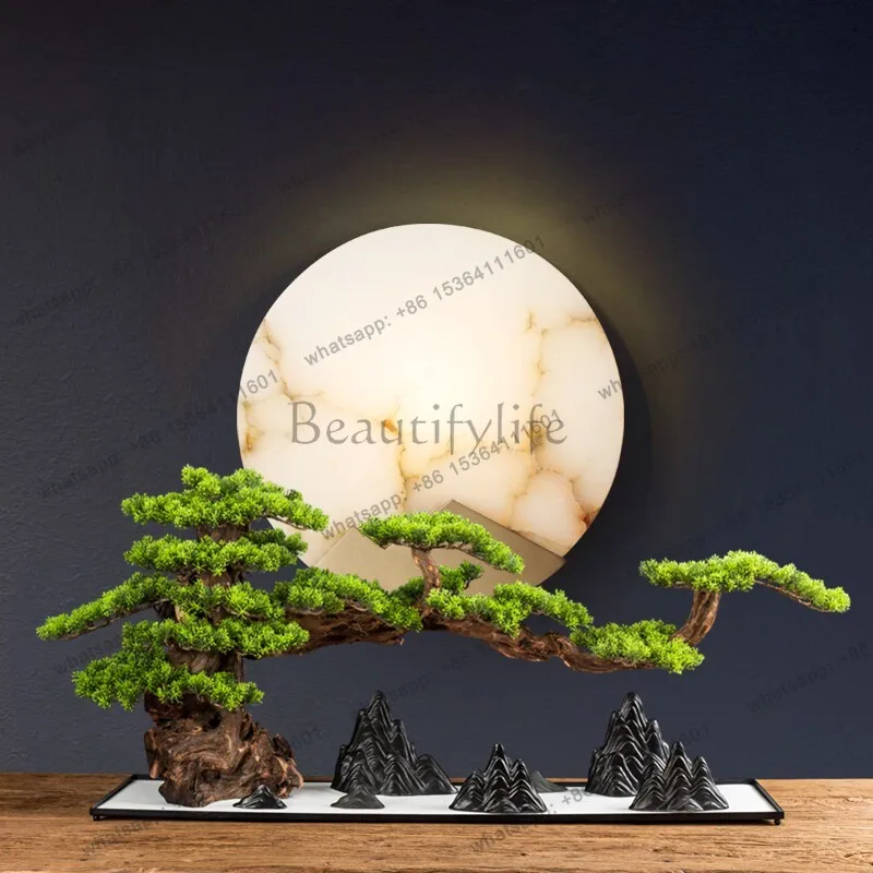 yj32 Simulated welcome pine bonsai living room porch landscaping cliff berohansong decorative ornament