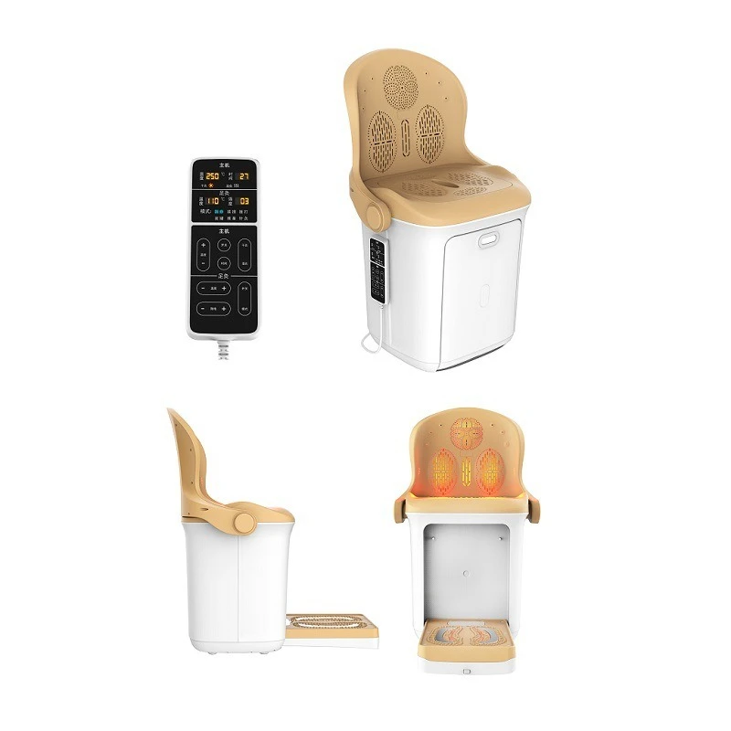 

Sitting moxibustion instrument dry and wet dual-purpose folding backrest foot moxibustion pulse integrated machine household