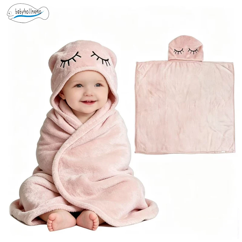 ソフトコーラルフリースベビーバスブランケット吸水速乾タオル家庭用バスルーム男の子女の子用