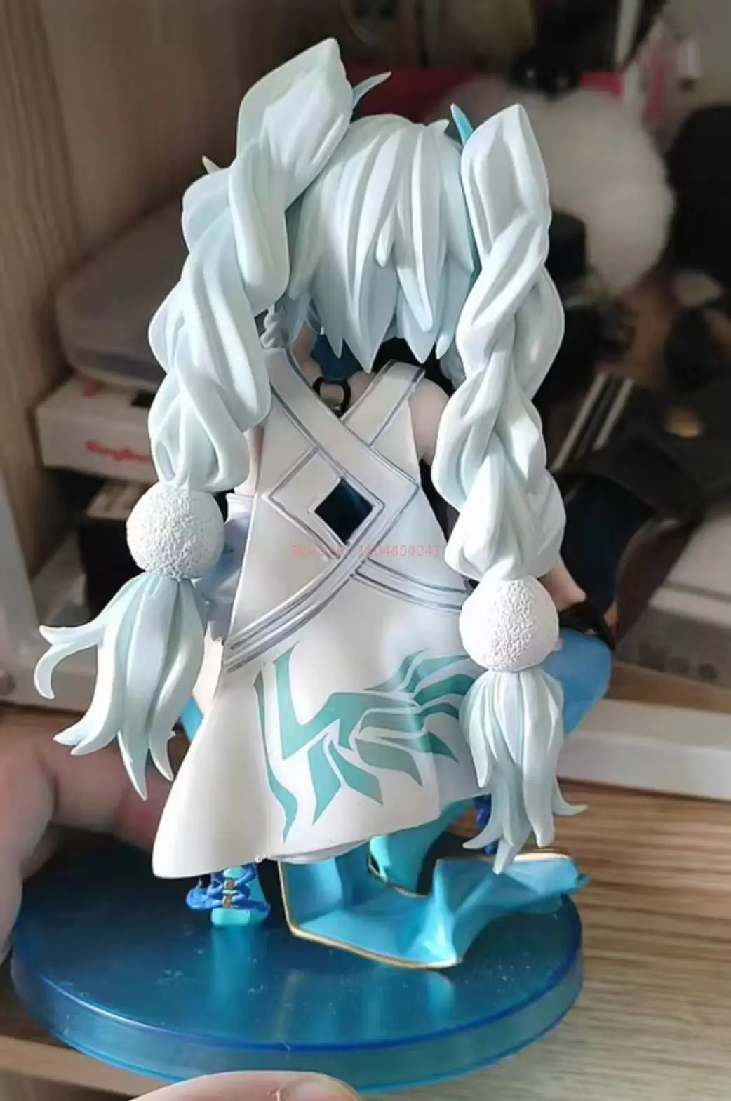 Patung Anime Girl Frontline Cuique Mei - Hadiah Koleksi Ornamen Sasis Model Cantik Ekor Kuda Ganda Postur Jongkok