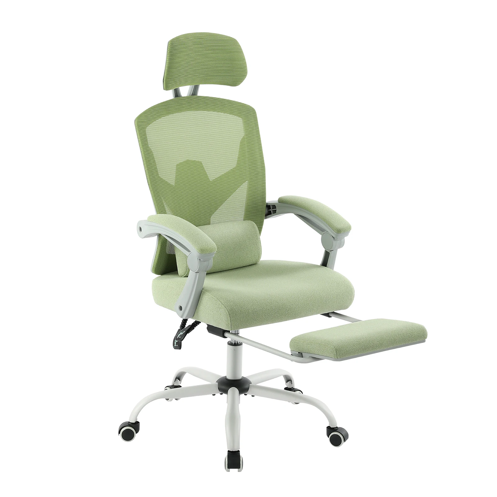 JHK-silla reclinable ergonómica de malla con espalda alta para oficina, escritorio de ordenador, giratoria, para tareas en casa, con almohada de soporte Lumbar