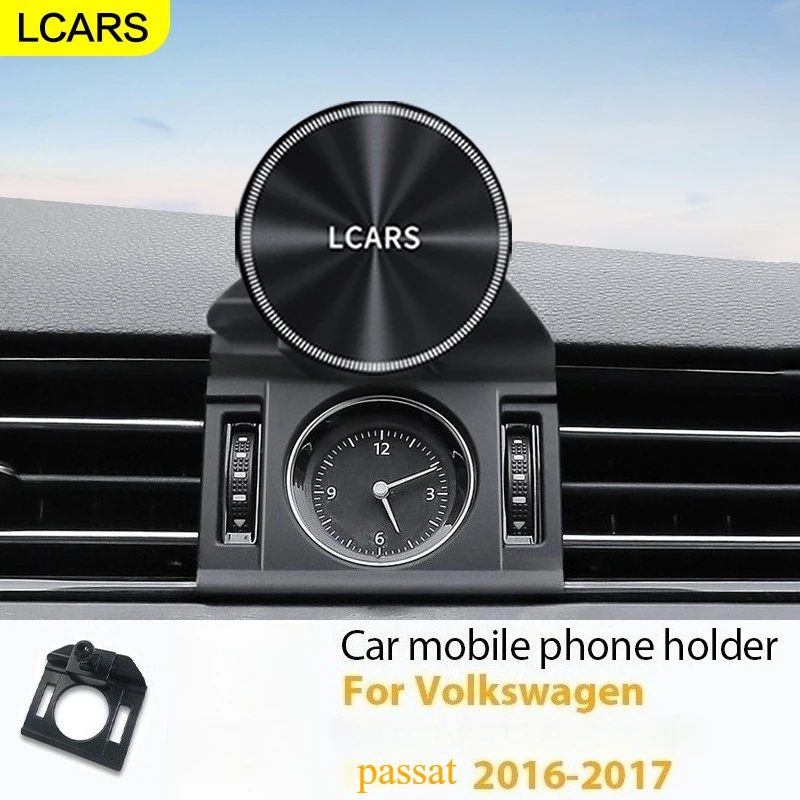 Lcars Geeignet für Volkswagen Passat Modelle 2016-2017, Spezieller Auto-Handyhalter für Lüftungsschlitze, Magnetischer Handyhalter mit 360-Grad-Rotation, Erschütterungsfest und Sicher, Geeignet für