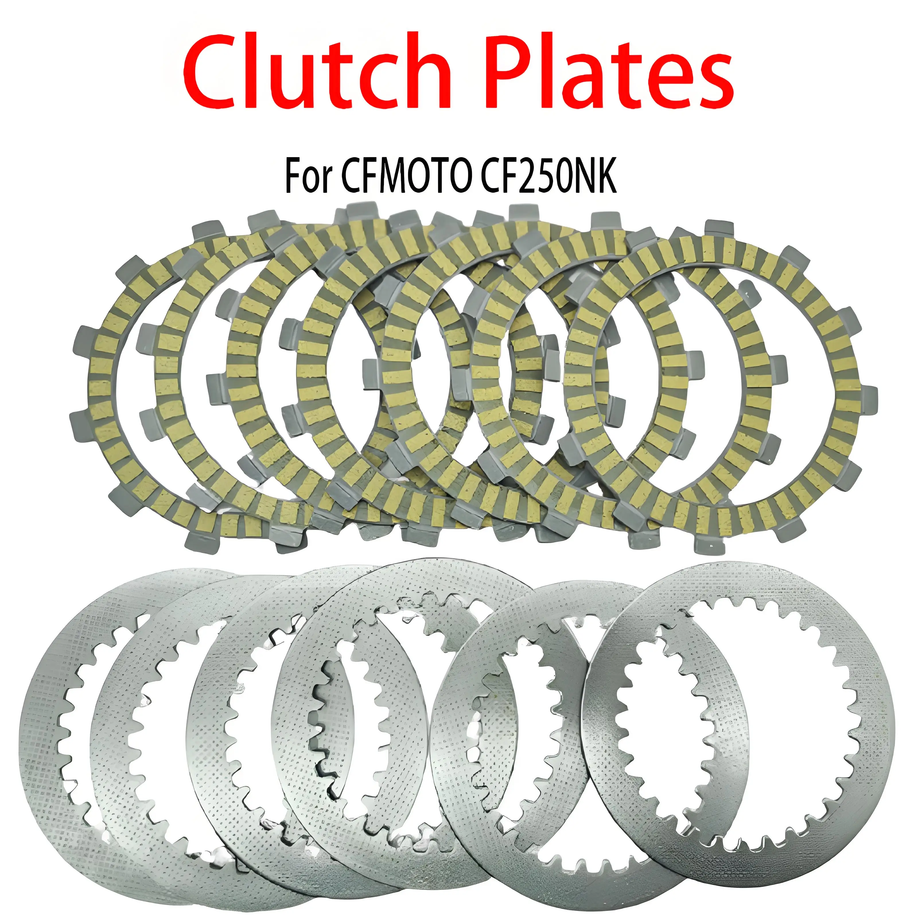Para cfmoto cf250nk 250nk cf 250 nk cf250 placas de embreagem da motocicleta disco fricção kit placa aço