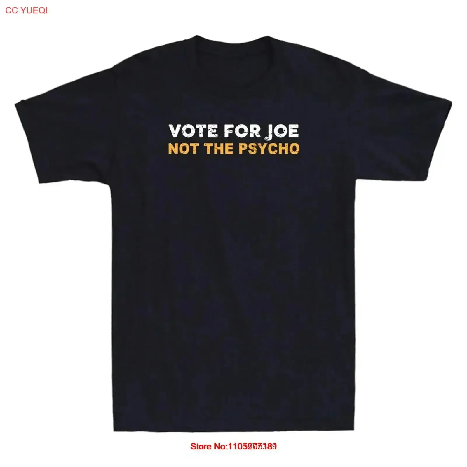 

Голосуйте для Джо, а не психопат 2024, забавная политическая цитата, винтажная мужская футболка, потертая уличная одежда, универсальная винтажная стираная футболка