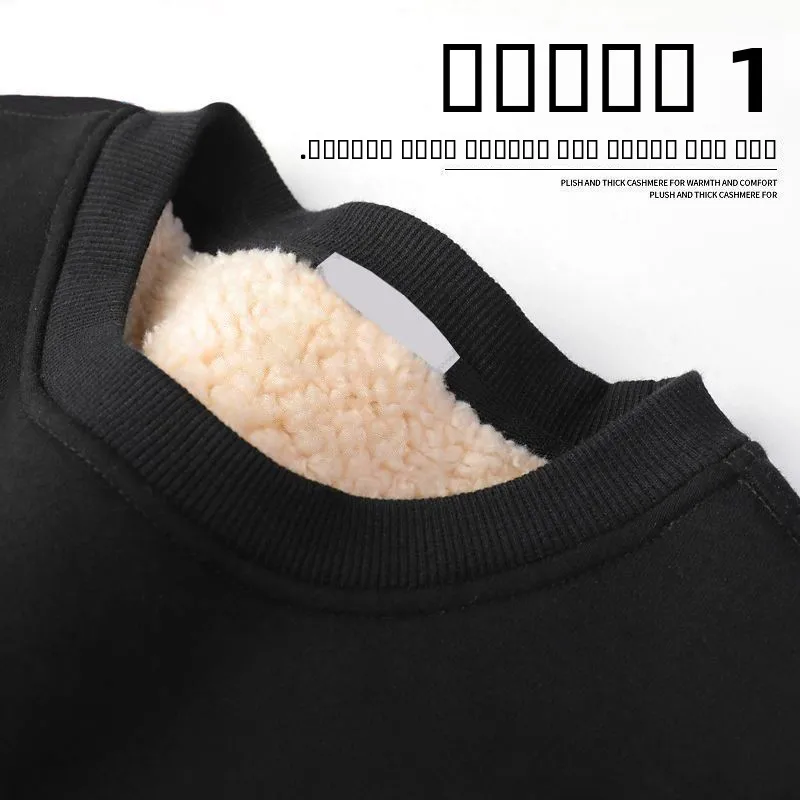 

Осенне-зимняя утепленная толстовка из овечьего бархата с капюшоном, мужская, на флисовой подкладке, повседневная, с круглым вырезом, теплая кофта/куртка для подростков и молодежи