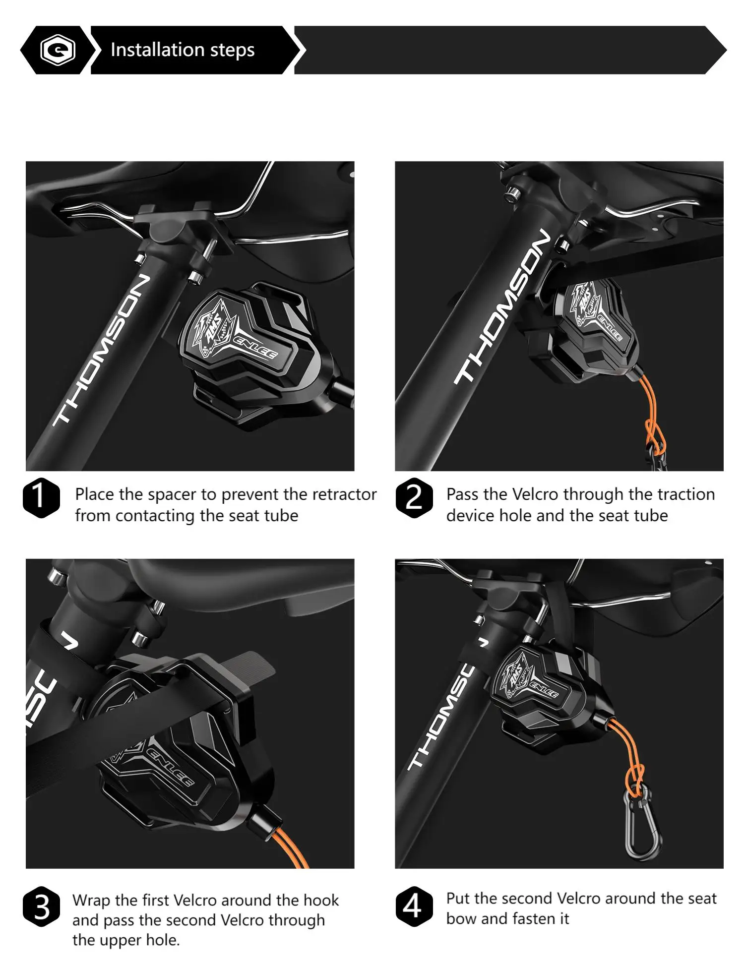 Enlee Einziehbares Fahrrad-Zugseil, Zugseil mit Haken, Fahrrad-Abschleppseil, starke Spannung, Sicherheit, MTB, Anhänger, Seil, Outdoor-Werkzeug – Detail 6