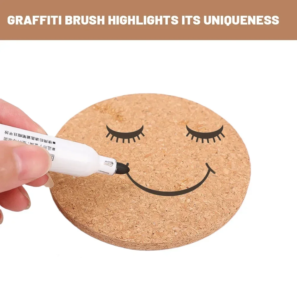 30/1PCS Cup Mat Natural Round Wooden Pads  Non-Slip Cork Coaster Tea Coffee Mug Drinks Holder for Table Decor DIY Tableware