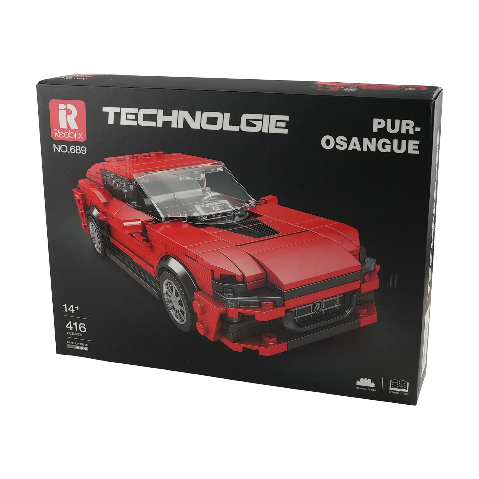 

689 деталей, конструктор «Суперкар» на 8 слотов, мини-кирпичики, игрушка-гоночная машина для детей и взрослых