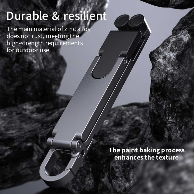 Foldable Phone Stand Keychain, 360° Rotating Ring Holder Universal Portable Phone Grip for iPhone 16 15 14 Samsung Xiaomi view 5