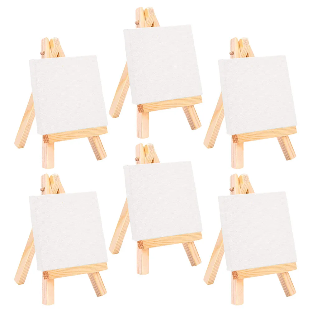 6 مجموعات من حامل الحامل القماشي للرسم، لوح قماش ممتد، حامل صغير، لوازم فنية ذاتية الصنع، أداة رسم زيتي للفنانين #5