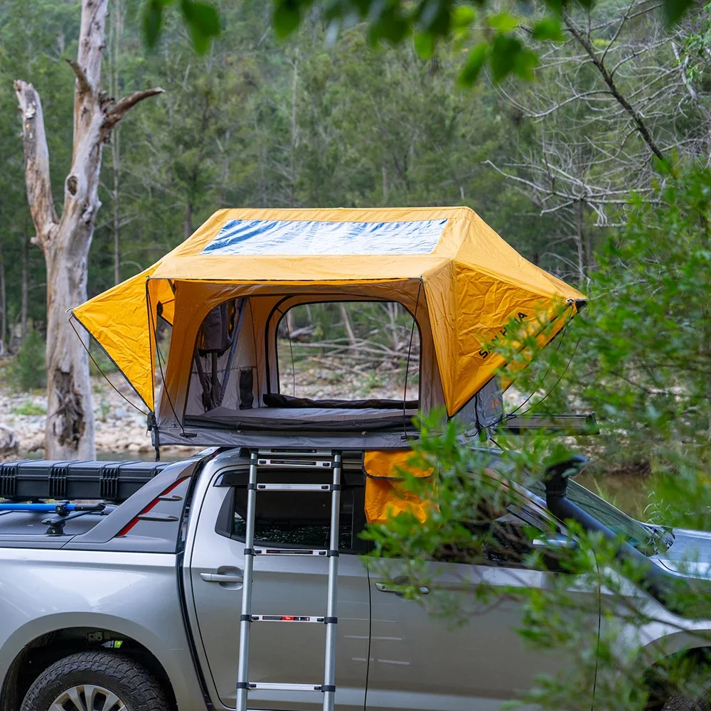 

Spotlight SAN HIMA Quick Setup Soft Shell Rooftop Tent Waterproof Lightweight Car Roof Top Tent for 4x4 Offroad Overlanding Ca