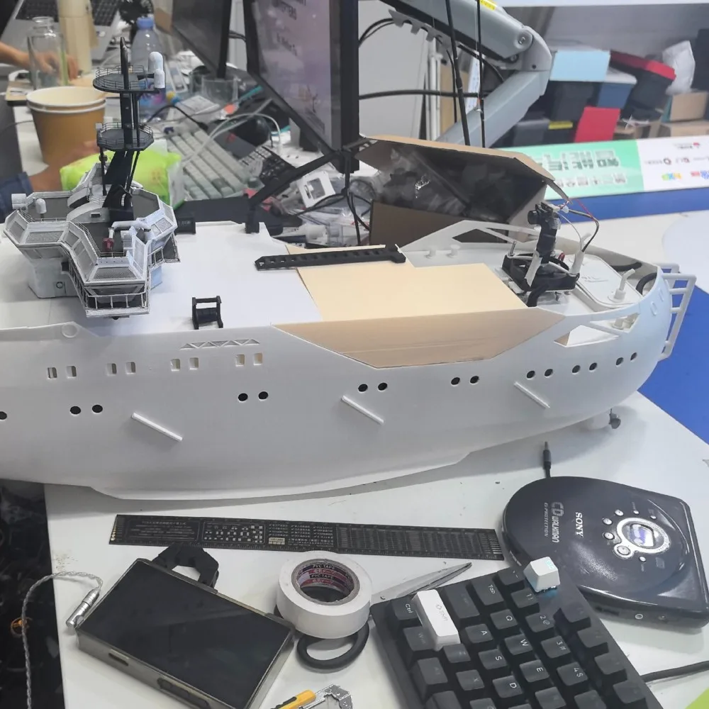 RC قارب 80 سنتيمتر آلية دوران كامل البحرية التحكم عن بعد السفن المزدوج موتور مدفوعة RC Schiffe أطقم منمذجة لعبة السفينة