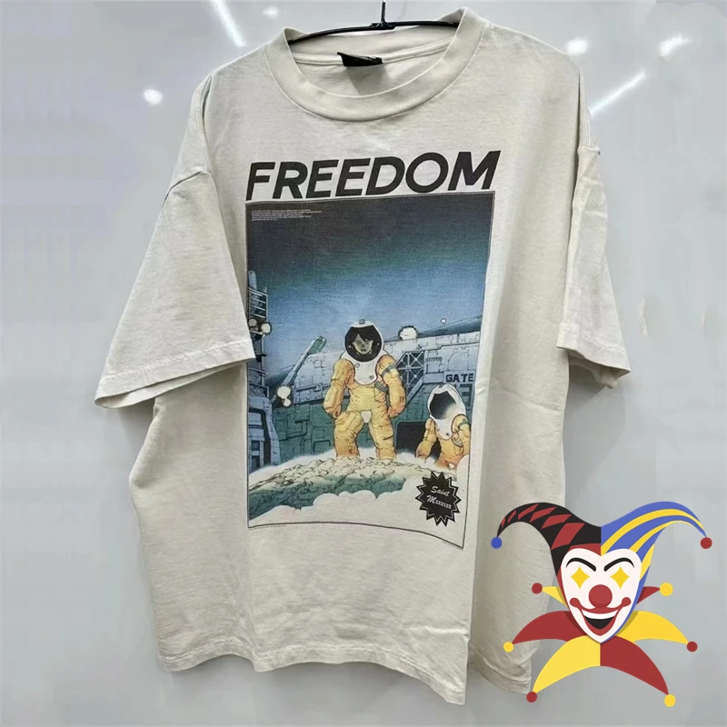 FREEDOM 24SS SAINT T Shirt Men Women Retro T-Shirt Tee Top