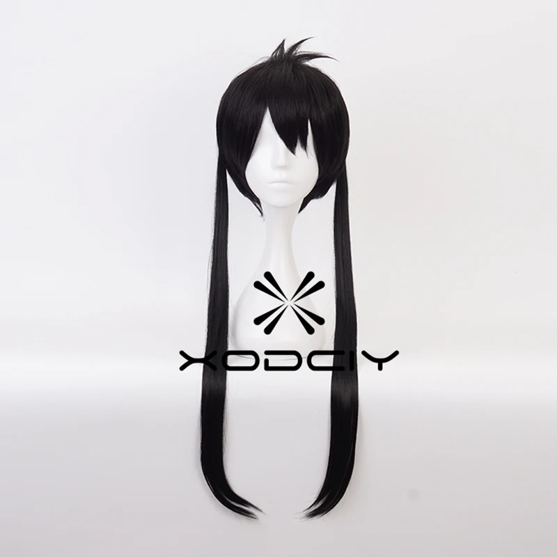 

Anime Fire Force Tamaki Kotatsu Cosplay Wig Black Twin Ponytails Special Fire Force Company 8 Halloween Party Women for Girls