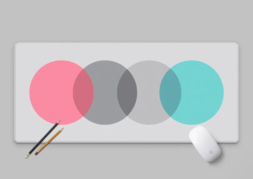 

Dual Camera Color Blocking Circle Mouse Pad Super Large Waterproof Upgrade Thick Natural Rubber Laptop Office Anime Accessories