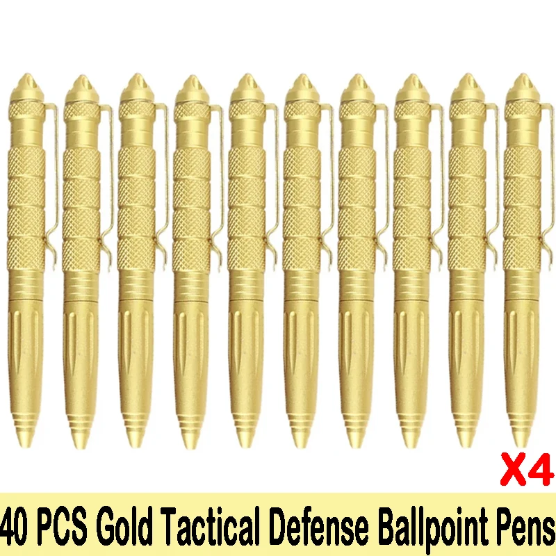 Imagem -05 - Metal Militar Tático Canetas Esferográficas Disjuntor Vidro Auto Defesa Escola Material Escritório Papelaria de Alta Qualidade 40 Peças