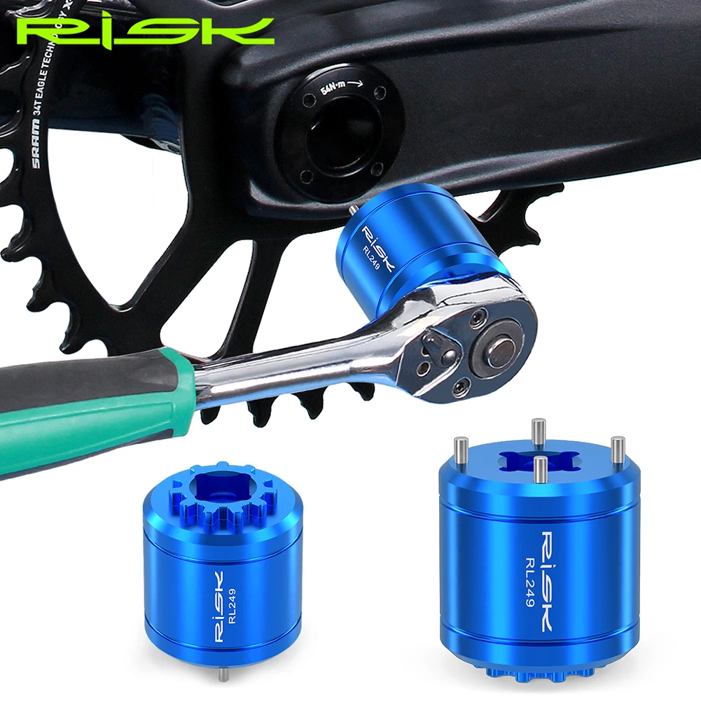 Bicycle Crank Installation Tool Metal Remove Tool for DUB XTR M9100 Crank Cover Disassembly Sleeve Tool Bike Crank Arm Extractor