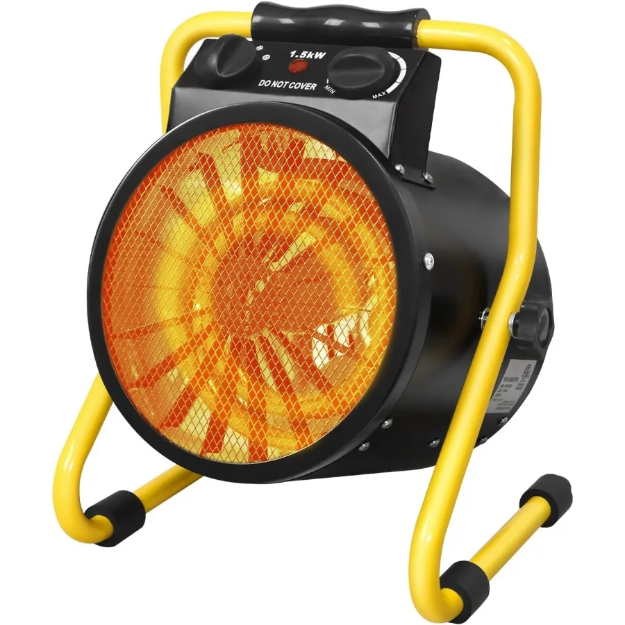 

Portable Greenhouse Heater Overheat Protection 1500W Radiant Electric Heater for Indoor and Outdoor Use Garage Grow Tent RV IPX
