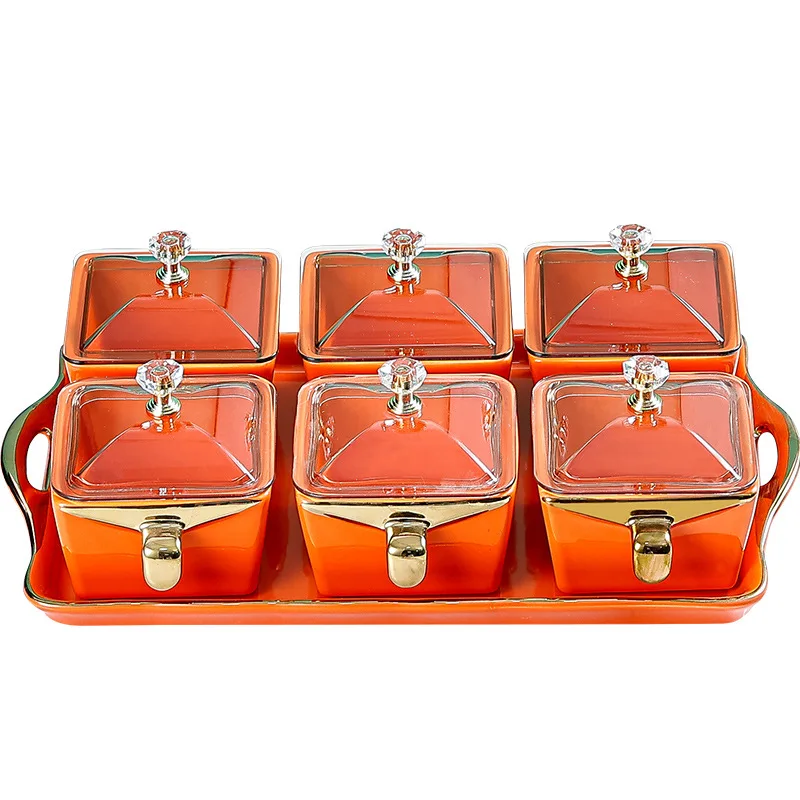 

Ceramic snack plate set, restaurant KTV hotel dim sum plate