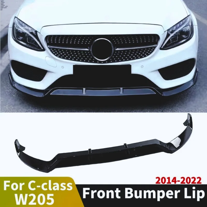 ZF-T Kit  cuerpo protector  ajuste  barbilla  labio  parachoques lantero Facelift para Merces W205 Benz Clase C 20