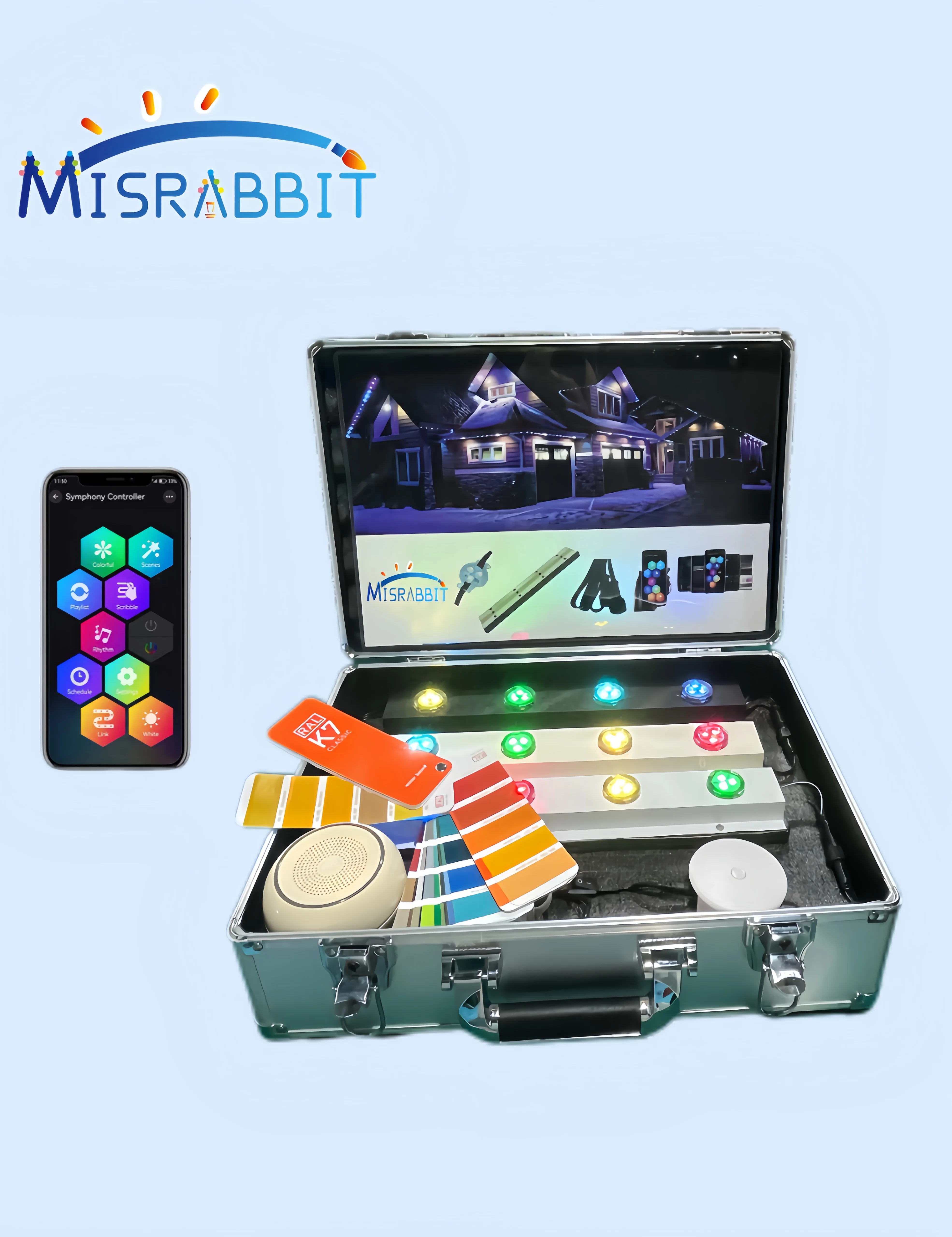 Misrabbit 12V 24V 48V مكبر صوت صغير LED /Wi-Fi RGBW لون قابل للتخصيص IP68 للاستخدام الخارجي التحكم الذكي في التطبيقات الدائمة #5