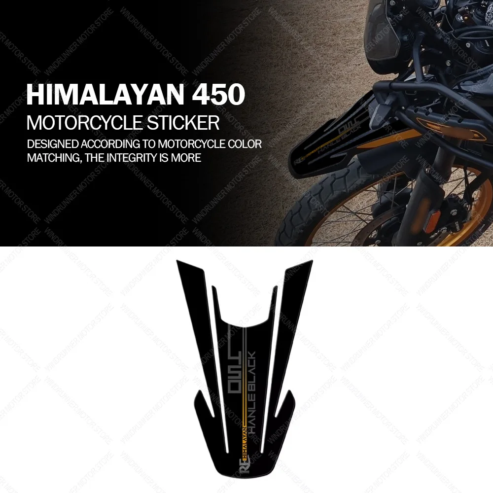 

Motorcycle Accessories Mudguard Protection Sticker 3D Epoxy Resin Sticker For Himalayan 450 Hanle Black