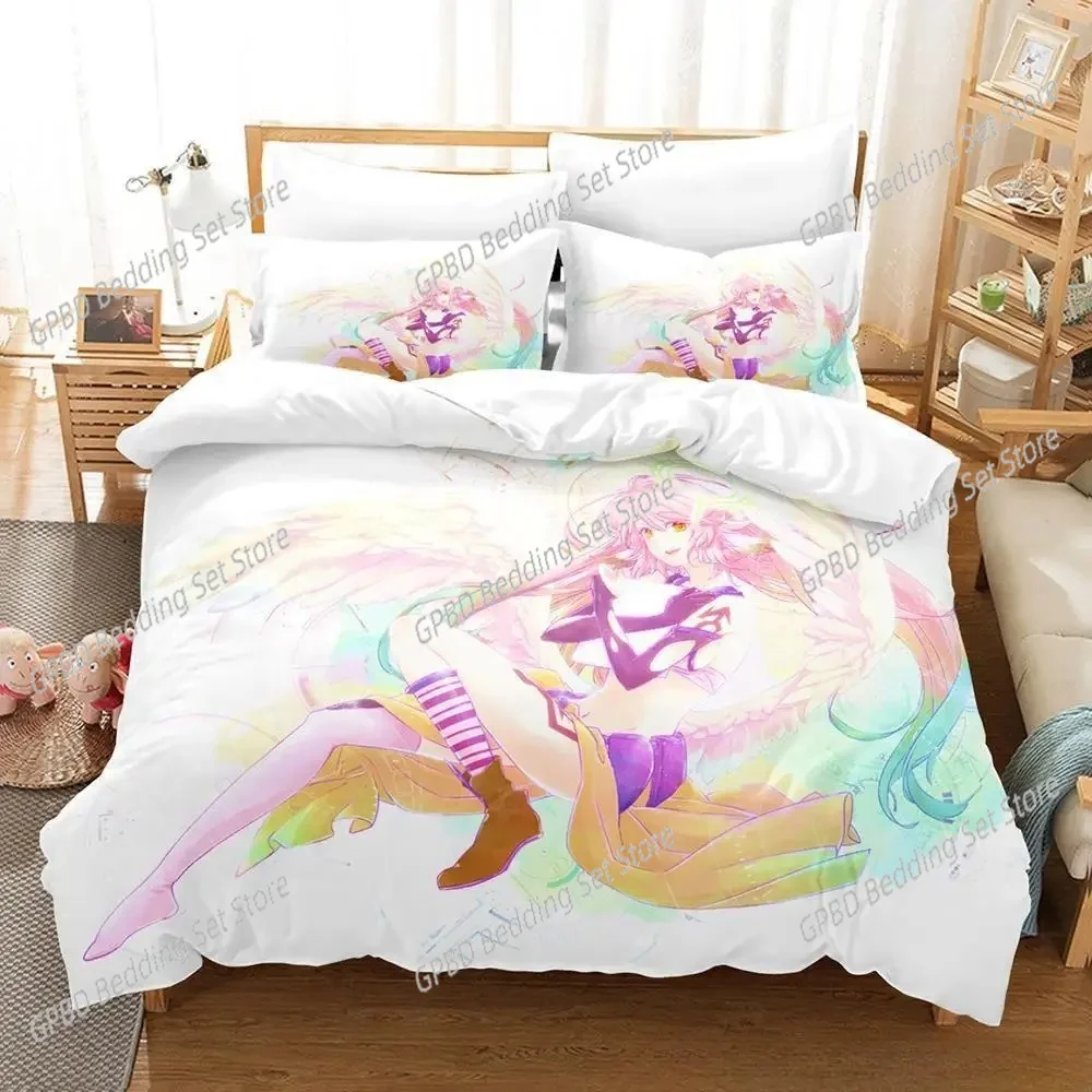 

Home Textiles No Game No Life 3D Bedding Set Duvet Cover Pillowcases Single Twin Full Queen King Size Home Decor Quilt Boys Gift
