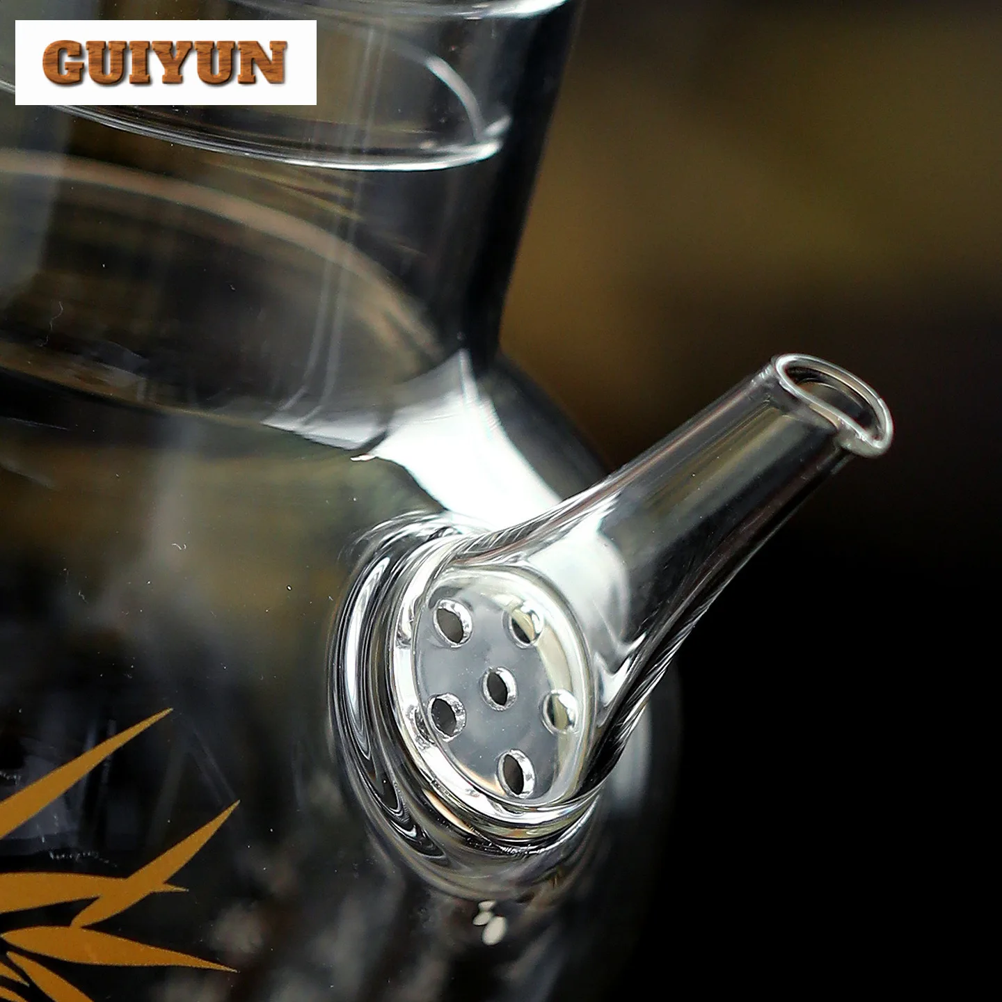 210 مللي الذهب والفضة الخيزران إبريق شاي زجاجي العتيقة الشاي Infuser وعاء صانع الشاي غلاية مع ثقب الكرة Dahongpao عناصر الشاي الحلي