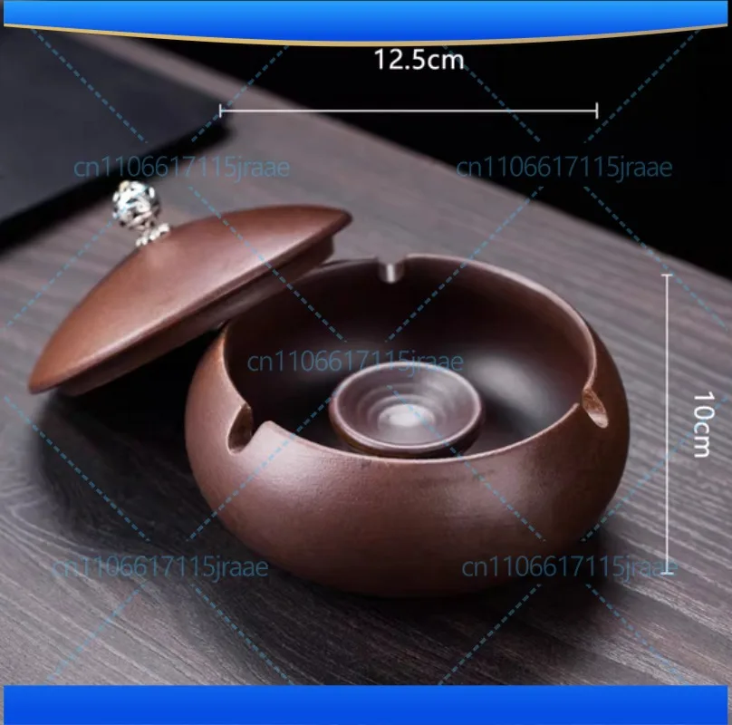 Creative Ashtray with Lid Home Living Room Fashionable Tea Table Decoration Ornament Ashtray Trendy Ceramic Anti Fly Ash Ashtray