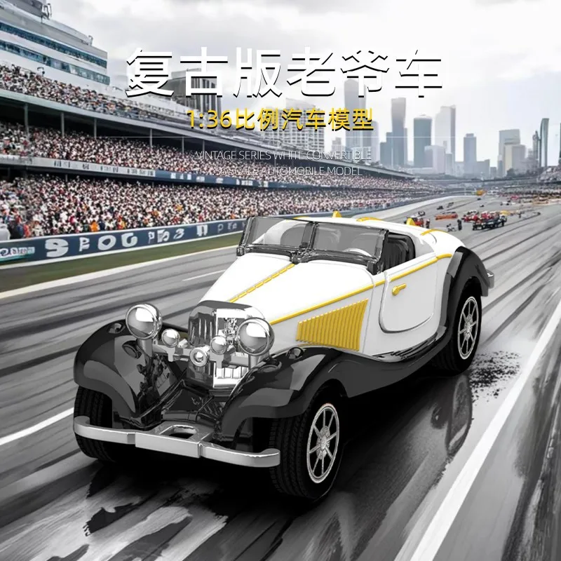 1:36 classique ancien grand-père voiture alliage retirer jouet modèle de voiture garçons modèle de voiture simulation pour enfants