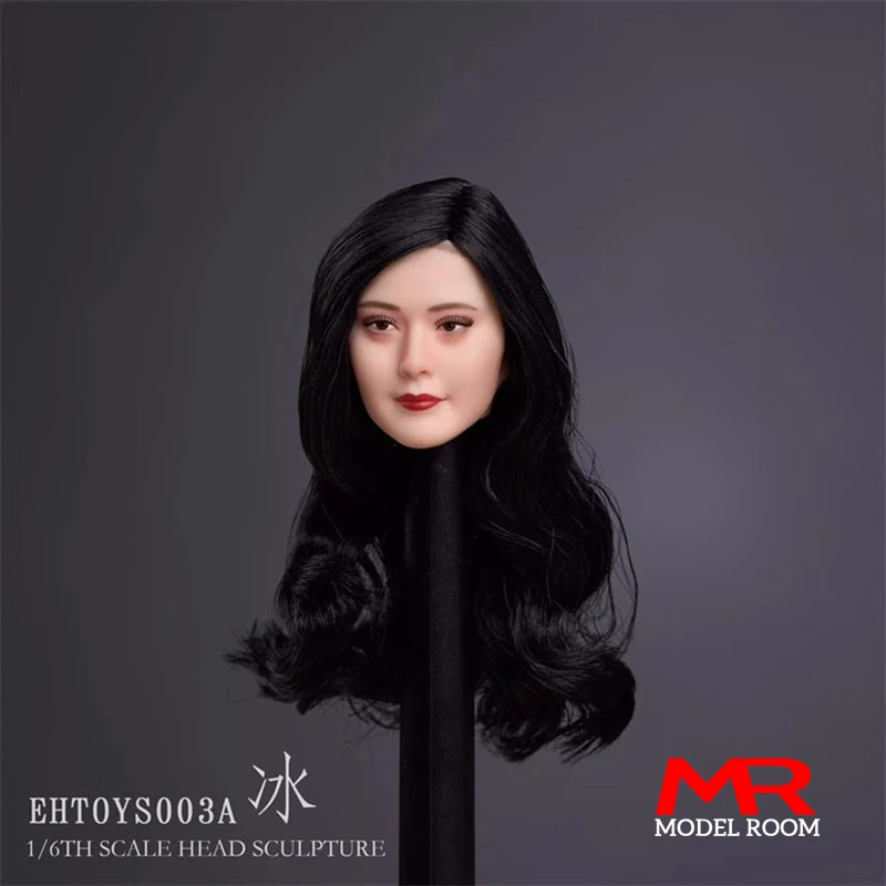 EHTOYS003 1/6 Fan Bingbing Head Sculpt Hair transplanter Head Carving Model Fit 12-inch Female Soldier Action Figure Body