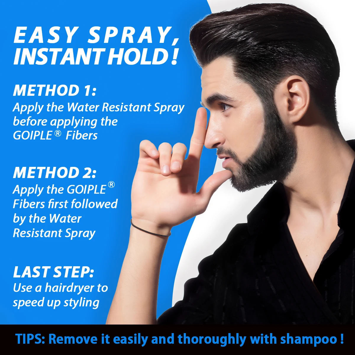 ألياف تصنيع الشعر المقاومة للماء من ألياف بناء الشعر مثالية للارتداء طوال اليوم بخاخ الألياف للشعر الناعم أو التخفيف