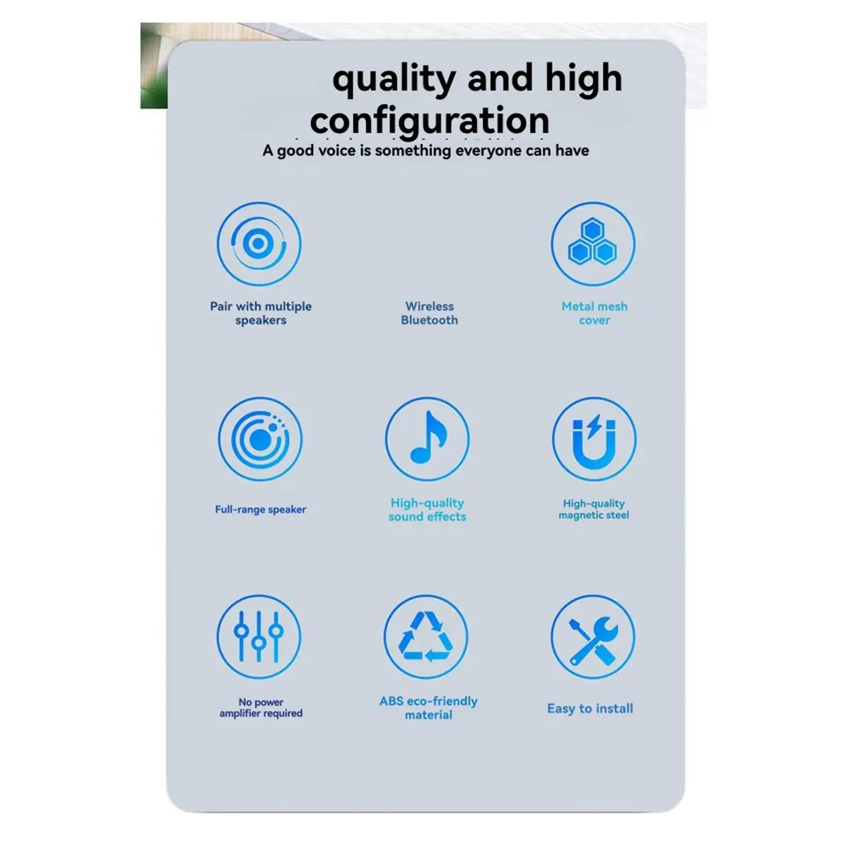 

(BOFF) Мини-Bluetooth-колонки для потолка, стереозвук, домашняя аудиосистема для ванной, кухни, гостиной, спальни