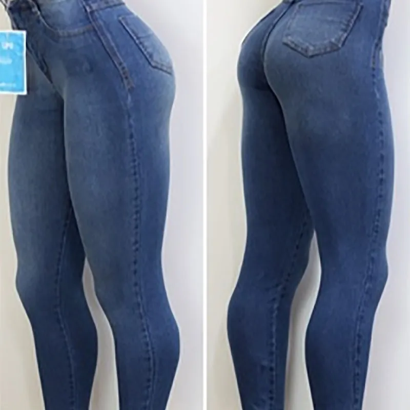 Colombian Butt Lift High Waist Jeans With Internal Girdle Hiigh Waisted Leather Jeans Large Buttocks With Zipper Access Control