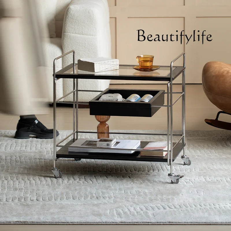 

muebles para hogar Nordic Light Luxury Portable Coffee Table Italian Creative Sofa Side Cabinet Modern Simple Mini Side Table